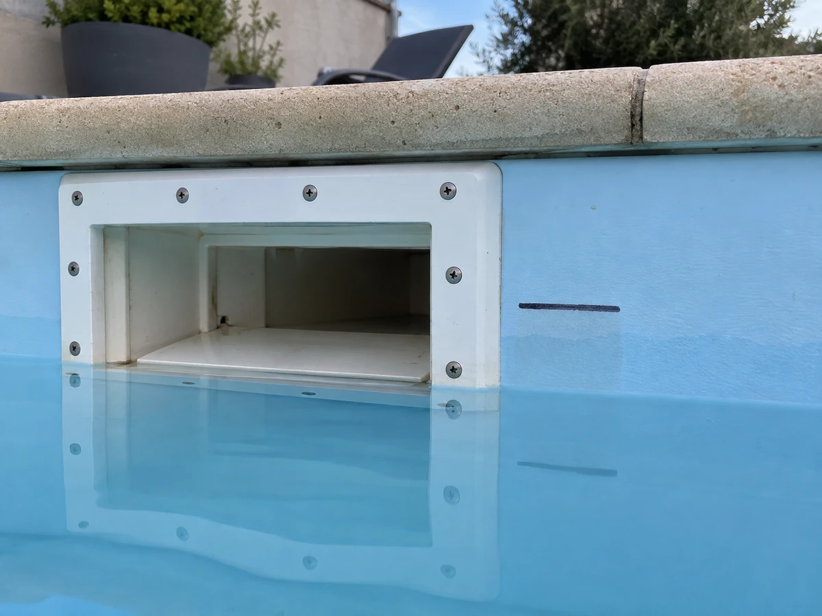 Le niveau baisse puis se stabilise à hauteur du skimmer : photo